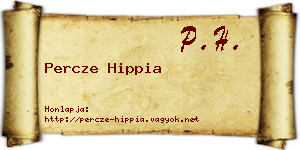 Percze Hippia névjegykártya